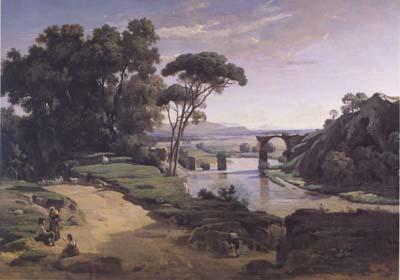 Jean Baptiste Camille  Corot Le pont d'Auguste a Narni (mk11) oil painting picture